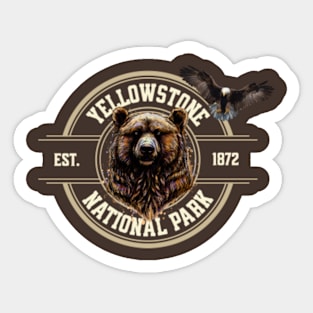 Bear Yellowstone National Park Eagle Sticker
